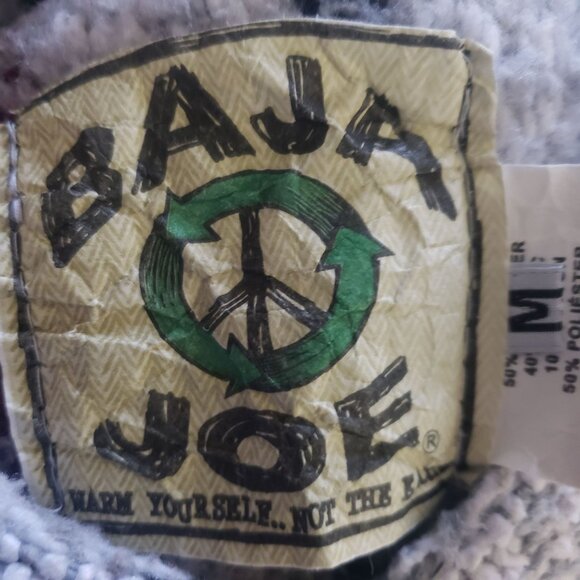 Baja Joe Unisex Striped Hoodie Pullover Size M Y2K Hippie Surfer Beach Rasta - Picture 7 of 11